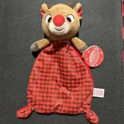 My First Rudolph Plush Lovey Security Blanket Rudolph the Red Nosed Reindeer