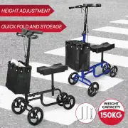 Knee Scooter Walker 8" Tyres Broken Ankle Leg Crutches Alternative Black Blue