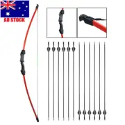 45" Recurve Bow and Arrow Set for Kids and Teenagers Archery Training 15lbs