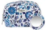 Cath Kidston: Navy Carnation Make Up Bag With Mirror