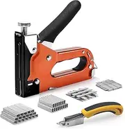QHASPHC 4 in 1 Upholstery Staple Gun with Remover Manual Staple Gun with 4800 Staples Heavy Duty Staple Gun for Wood, Furniture, Carpet, Carpentry, DIY, Wire, Decoration