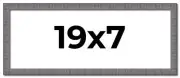 19x7 Frame Pewter Picture Frame Modern Photo Frame UV Acrylic, Acid Free Backer