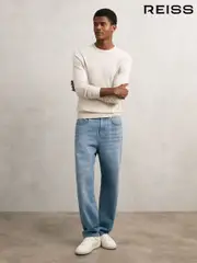 Reiss Light Blue Wash Broadway Loose-Fit Jeans (AA6707) | $225