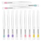12Pcs Silicone Lipstick Applicator Wands Covered Lipstick Brush Lip Gloss Brush