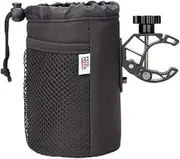 KEMIMOTO Bicycle Bottle Holder, Bicycle Drink Holder Made of Oxford Fabric, Bottle Holder with Mesh Pocket, Drink Holder for Pram, Motorcycle, Wheelchair, Scooter