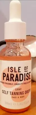 Isle Of Paradise Light Self-Tanning Drops 30 ml - 1 oz Vegan Organic