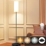 [TONGLIN] 9W LED Living Room Lamp, Adjustable with Foot Switch, 3 Colour Temperatures, Modern Floor Lamp for Living Room, Bedroom, Study, Office, 165 cm