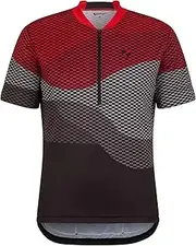[Ziener] Men's Nemic Cycling Jersey - Mountain Bike | Road Bike - Breathable, Quick-Drying, Elastic, Short Sleeve, Red, 56