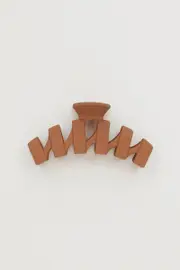 Brown Matte Structured Hair Claw