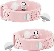 Motion Travel Sickness Wristbands, 1-Pair Adjustable Motion Sickness Relief Bands, Natural Acupressure Nausea Relief Wristband for Pregnancy Morning Car Sea Flying Trip Dizziness Anxiety (Pink)