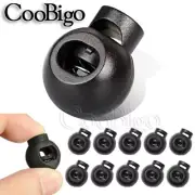 Cord Lock Stopper Round Spring Rope Clip Plastic for Backpack Lanyard 4.5mm Hole