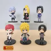 Anime ninja Shippuden Gaara Kakashi Minato Itachi sasuke 6pcs Q Figure Toy Gift
