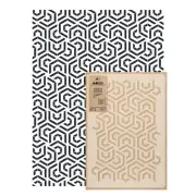 Reusable PLASTIC Wall STENCIL Template 23.2″ x 37.4″ Allover HEXAGON SWIRL
