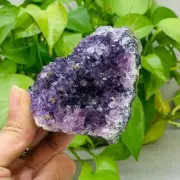250g Natural Amethyst Geode Mineral Specimen Crystal Quartz Energy Decoration