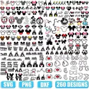 DISNEY MICKEY MOUSE MINNIE MOUSE, DESIGNS BUNDLE, CUT FILES, SVG for Cricut