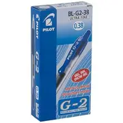 Pilot G2 Retractable Gel Pen 0.38mm Blue 12 Pack