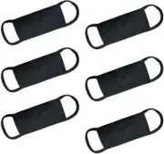 Kids Reusable Pleated Face Mask, Black (Pack of 6)