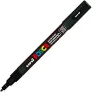UNI-BALL POSCA MARKER PEN PC-3M - BLACK - 3 PACK OF PENS