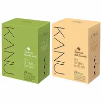 在飛比找Yahoo奇摩購物中心優惠-韓國 Maxim KANU抹茶／紅茶拿鐵咖啡(17.3g×2