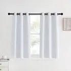 Room Darkening Curtain Panels, 2 Panels, 34 by 40, Greyish White, Window Treatme