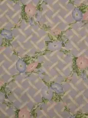 T&J Vestor Twin Size Bed Sheet Milan Italy Pastel Morning Glories 100% Cotton