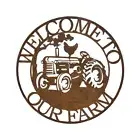 Willow & Silk Welcome To Our Farm Round Laser-Cut Wall Art - Rustic 60cm