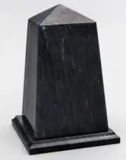 Small/Keepsake 70 Cubic Inch Black Viewpoint Natural Marble Youth Urn for Ashes