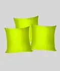 3 x Plain Satin 13x13 Lemon Cushion Cover / Pillow Cases /Sofa Décor
