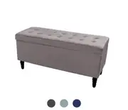 Velvet Luxe Storage Ottoman