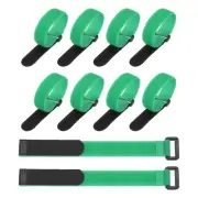 10Pcs Reusable Cable Ties 12"x0.79" Adjustable Reusable Hook & Straps Green