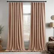 Nursery Sunlight Blush Velvet Curtains - Elegant Interior Decoration Large