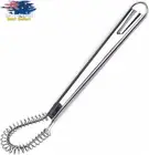 Milk Frother, Handheld, Stainless Steel, Mini Egg Whisk, Coffee, Sauce