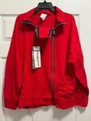 Acqua & Limone Red Zip-Up Jacket - Made in Italy