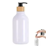 Empty Plastic Pump Bottles Dispenser Portable Refillable Bottle Lotion Shampoo Container-White