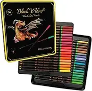Black Widow Dragon Coloured Pencils For Adults - 36 Colouring Pencils With Smooth Pigments - Best Colour Pencil Set For Adult Colouring Books And Drawing - A Must Have Pencil Set
