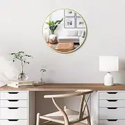 Itrue Small Round Mirror for Wall 12 Inch Gold Circle Mirror Metal Frame Mirrors with Wall Mount Hook for Home Decor Bathroom Bedroom Entryway Living Room