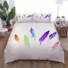 Processed feathers 3D Print Duvet Quilt Doona Covers Pillow Case Bedding Sets
