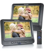 10'' Dual Screen DESOBRY Portable DVD Players for Car with HD. NEW FREE SHIPPING