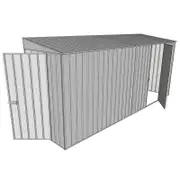 Build-A-Shed 1.2 x 4.5 x 2.0m Skillion Single Hinged Side Door Shed - Zinc