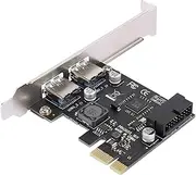 PCIe USB 3.0 Card, PCI Express to 2 Port USB 3.0 Expansion Card Super Speed 5Gbps, Internal Desktop PC PCIe USB3 Hub Controller Adapter, with 19Pin/20Pin Port