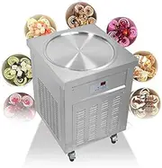 Kolice commcercial 20" (55cm) single round pan fry ice cream roll machine, fried ice cream machine ice cream machine,roll ice cream machine