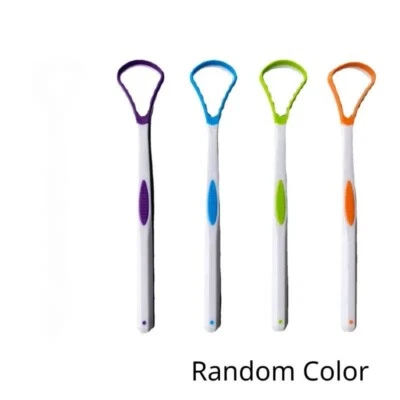2x Tongue Scraper Cleaner Brush Handle Floss Tounge Cure Bacteria Fresh Breath