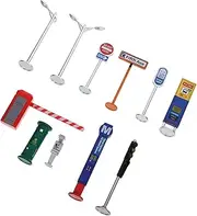 Sosoport 1 Set Miniature Traffic Sign Model Bright Color Simulation Road Signs for Learning Play Teaching Tool for Traffic Knowledge Modeling