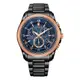 CITIZEN 星辰 BL5546-81L 廣告款 聖誕節亞洲限定 萬年曆計時腕錶-午夜藍面盤/ 43mm