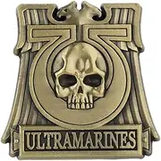 [Starforged] Ultramarines Brooch Son of Guilliman Recruit Badge Kill Team Warhammer 40K Accessories, Alloy Steel, no gemstone