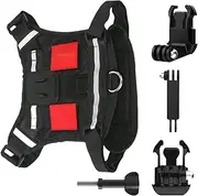 Dog Harness - Soft Adjustable Dog Vest Mount - Pet Chest and Back Fixation with Mounting Base, Small Animal Accessories for- Adventures, Daily Walks, Training