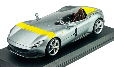 BBURAGO FERRARI MONZA SP1 SILVER 1:18 DIE CAST METAL MODEL NEW IN BOX