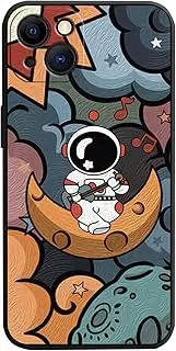 Yonds Queen for iPhone 7 Plus / 8 Plus Cute Case, Cool Cartoon Astronaut Moon Space Painting Design Stylish Soft TPU Bumper Shockproof Anti-Slip Protector Case (iPhone 7 Plus / 8 Plus, Moon)