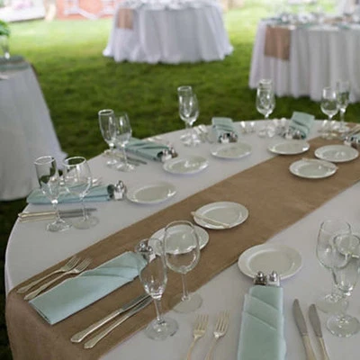 100% Natural Chic Rustic Burlap Jute Table Aisle Runners 12" x 108" - FREE SHIP