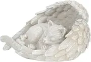 TOBBOMEY Garden Pet Cat Memorial Tombstone Delicate Statue for Cat Remembrance Unique Garden Decor Compact for Home Outdoor Use Lifelike Appearance